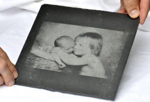 Picture sample on slate