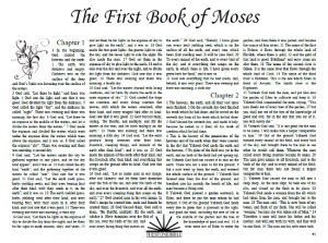The Book of Moses, first draft